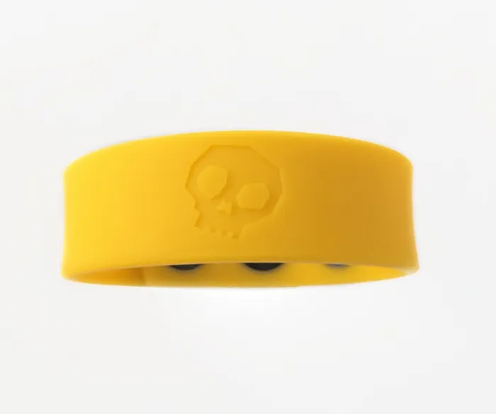 Rascal Boneyard Male Sex Toys Boneyard Silicone Cock Strap 3 Snap Ring Yellow