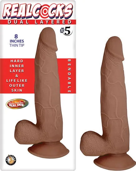 Real Cocks Dual Layered #5 Thin Tip 8 | Nasstoys Dildos