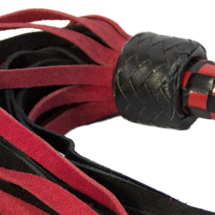 Ruff Doggie Styles Anal | Short Suede Flogger - Red/Black