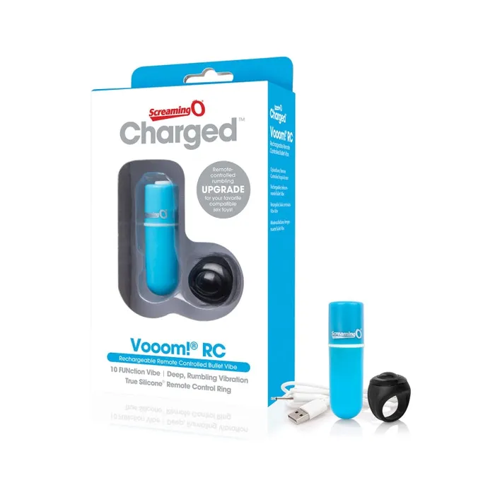 Screaming O Charged Vooom Remote Control Bullet - Blue | Female Sex Toys