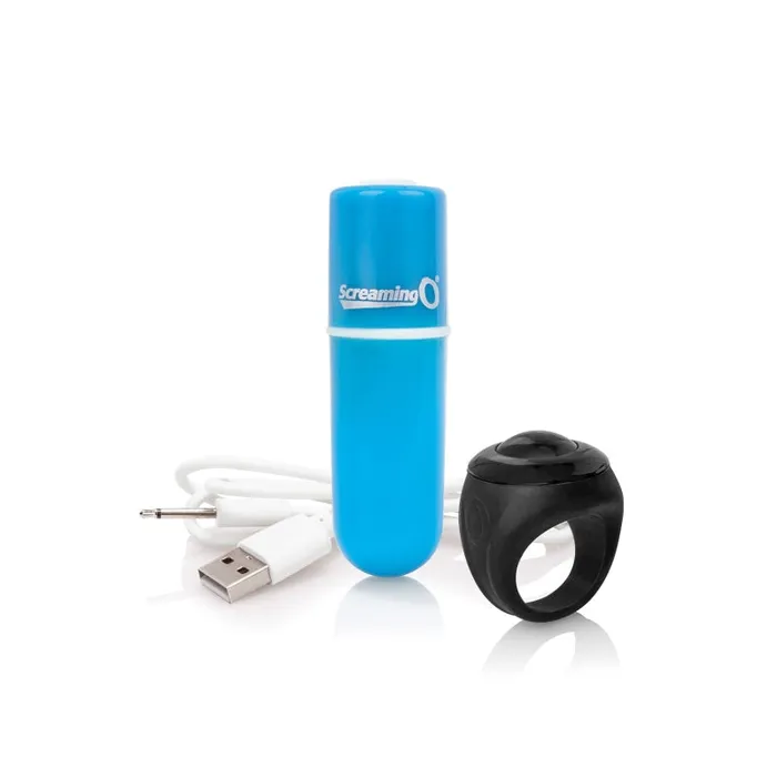 Screaming O Charged Vooom Remote Control Bullet - Blue | Female Sex Toys