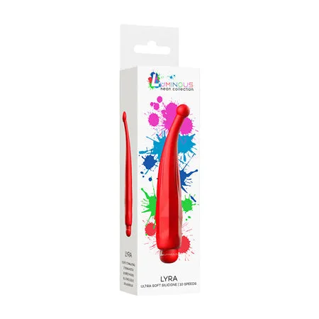 Shots America Female Sex Toys Luminous Lyra Bullet Vibrator with Pinpoint Sleeve Red