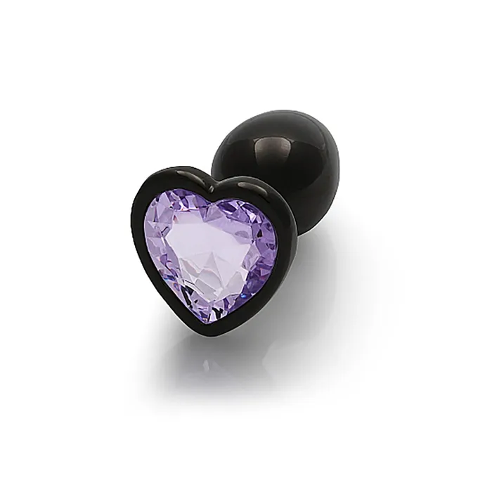 Shots Anal | Shots Ouch! Heart Gem Butt Plug Small - Gunmetal/Amethyst