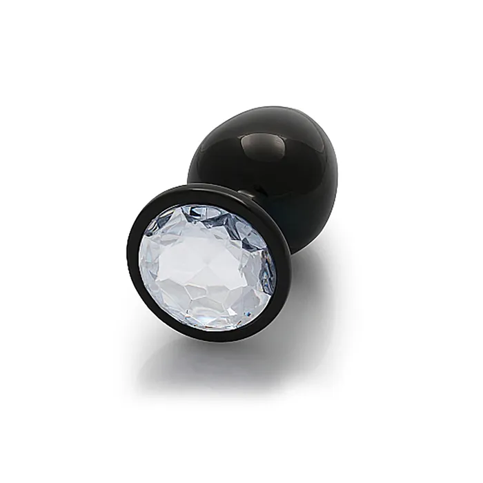 Shots Anal | Shots Ouch! Round Gem Butt Plug Large - Gunmetal/Diamond