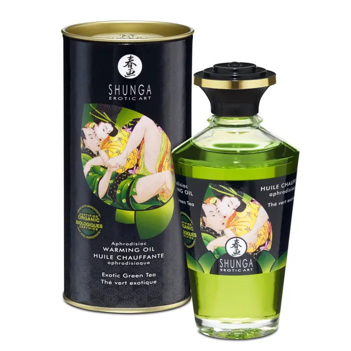 Shunga Aphrodisiac Warming Oil Exotic Green Tea Female Sex Toys