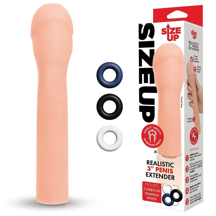 Size Up Realistic 3 Penis Extendersu406 Xgen Products Male Sex Toys