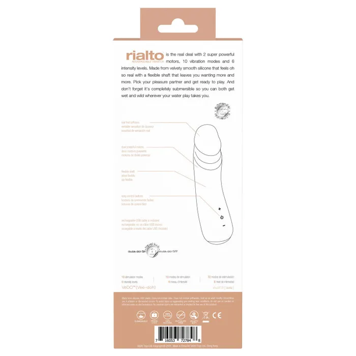 Vedo Rialto Rechargeable Vibrator - Vanilla | Female Sex Toys