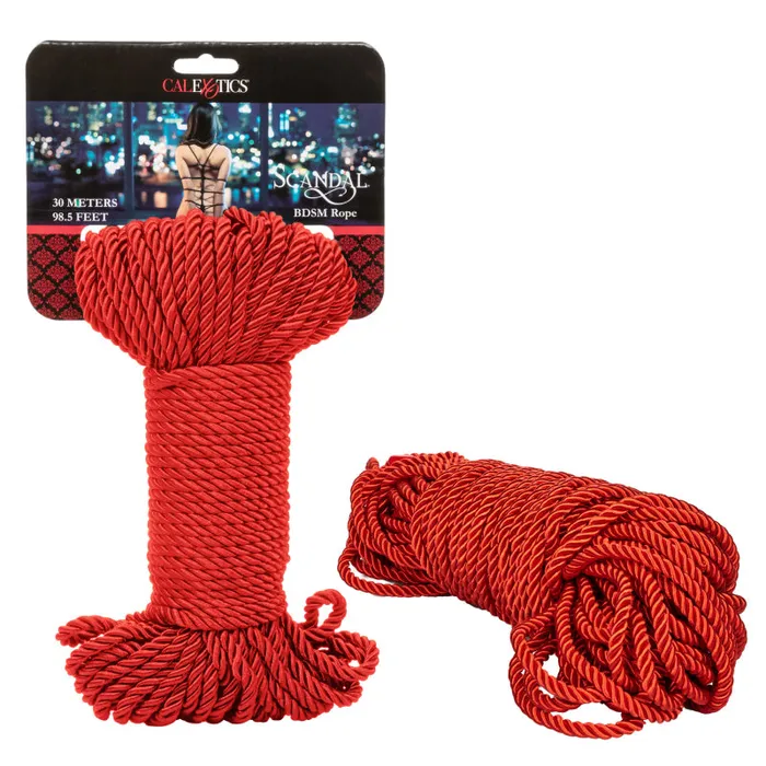 Vibrators | Calexotics Scandal BDSM Rope 98.5ft/ 30m - Red