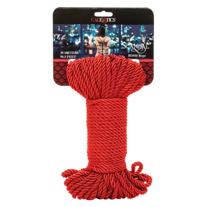 Vibrators | Calexotics Scandal BDSM Rope 98.5ft/ 30m - Red