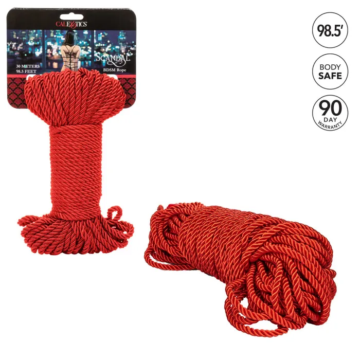 Vibrators | Calexotics Scandal BDSM Rope 98.5ft/ 30m - Red