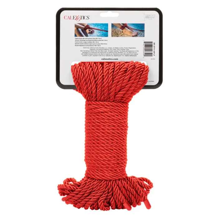 Vibrators | Calexotics Scandal BDSM Rope 98.5ft/ 30m - Red