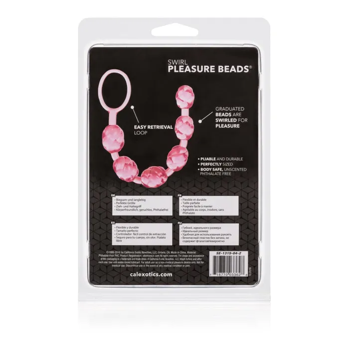 Vibrators | CalExotics Swirl Pleasure Beads - Pink