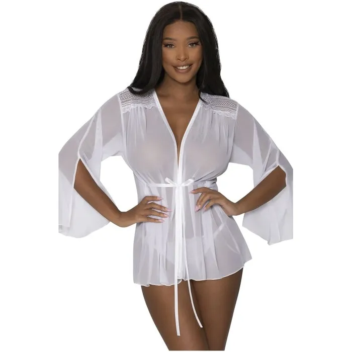 Vibrators | Exposed Lingerie Flowing Short Robe