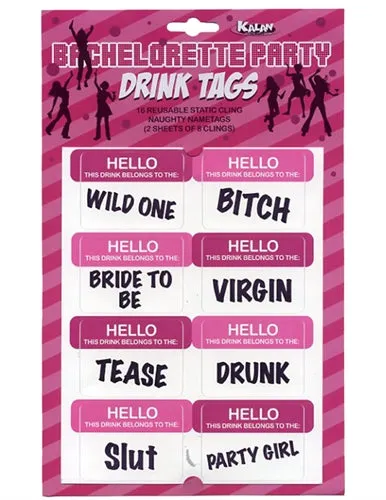 Vibrators Kalan Bachelorette Party Drink Tags