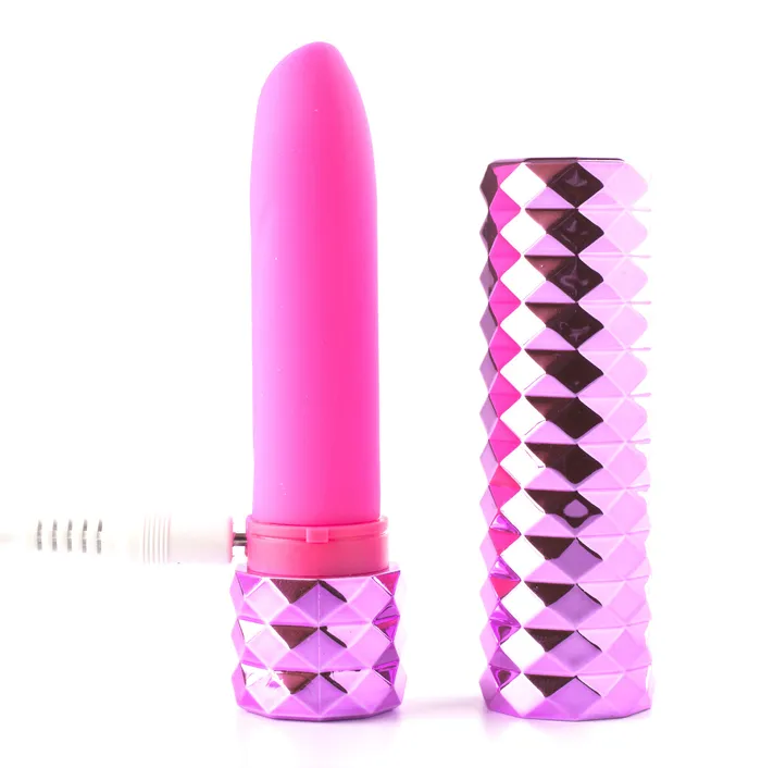 Vibrators | Maia Toys Roxie Crystal Gem Lipstick Bullet Vibrator - Pink