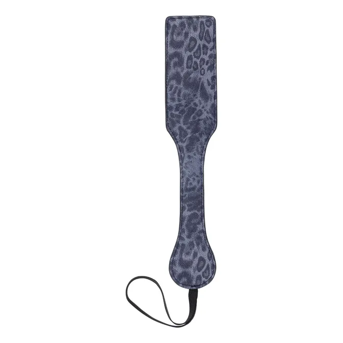 Vibrators | Sportsheets Sex & Mischief Cougar Studded Paddle - Navy Blue Paddle with Gold Studs