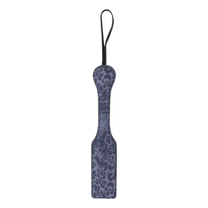 Vibrators | Sportsheets Sex & Mischief Cougar Studded Paddle - Navy Blue Paddle with Gold Studs