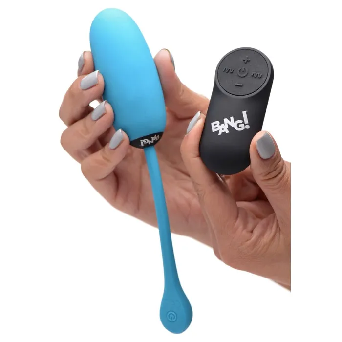 Vibrators | Xr Brands Bang 28x Plush Egg and Remote - Blue