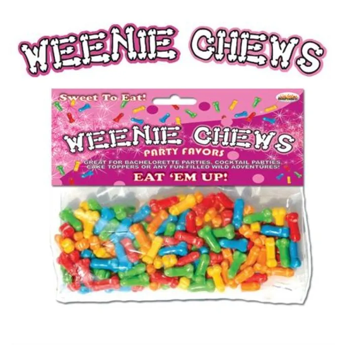 Weenie Chews Multi Flavor Assorted Penis Shaped Candy 125 Piece Bag Hott Products Male Sex Toys