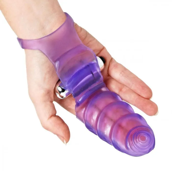 XR Brands Female Sex Toys | Frisky Double Finger Banger Vibrating G-Spot Vibrator Glove