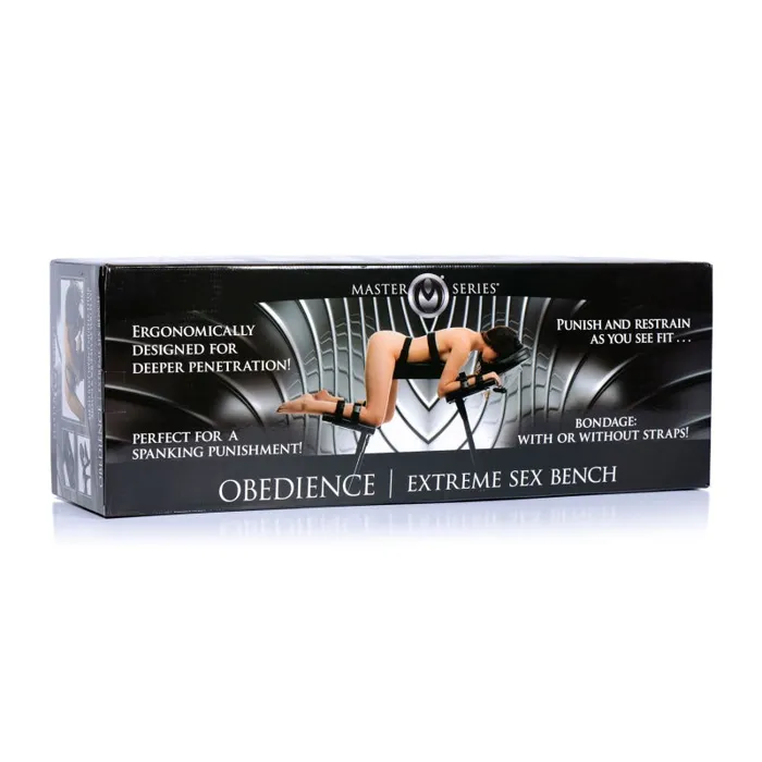 XR Brands Master Series Male Sex Toys | Obedience Extreme Sex Bench With Restraint Straps