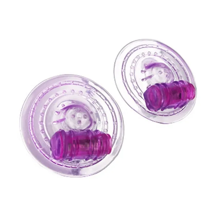 XR Brands Trinity Vibes Razzles Vibrating Nipple Pads Purple Vibrators