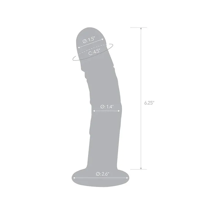 7 Curved Realistic Glass Dildo Gls Dildos