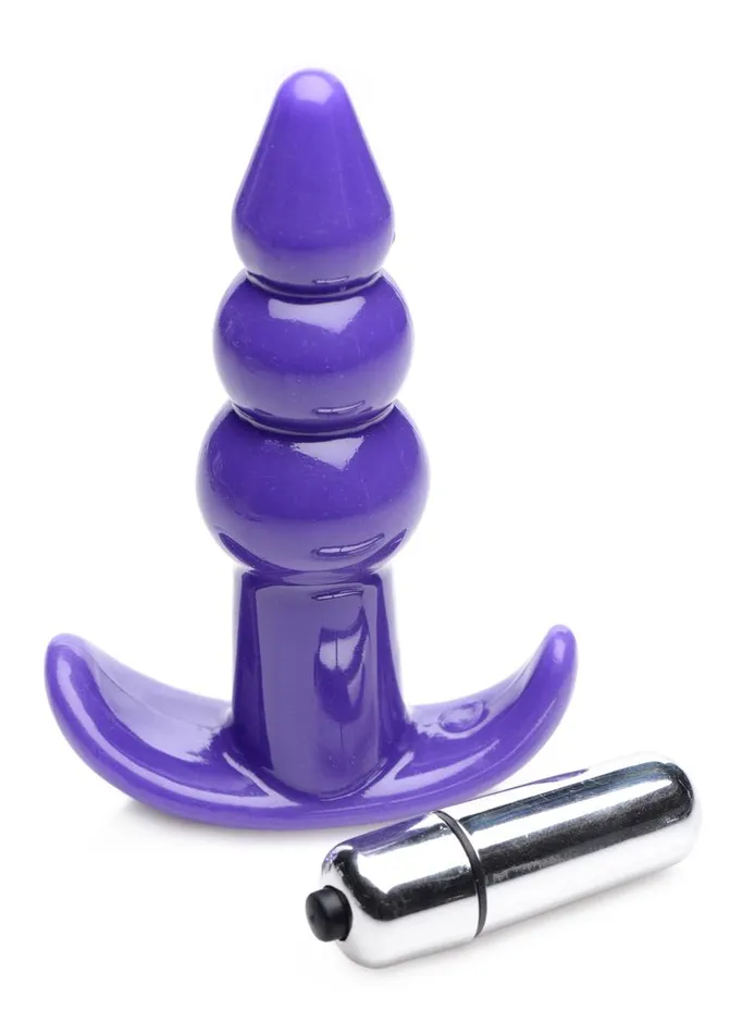 Anal Frisky Frisky Bubbling Purple Ribbed Anal Plug