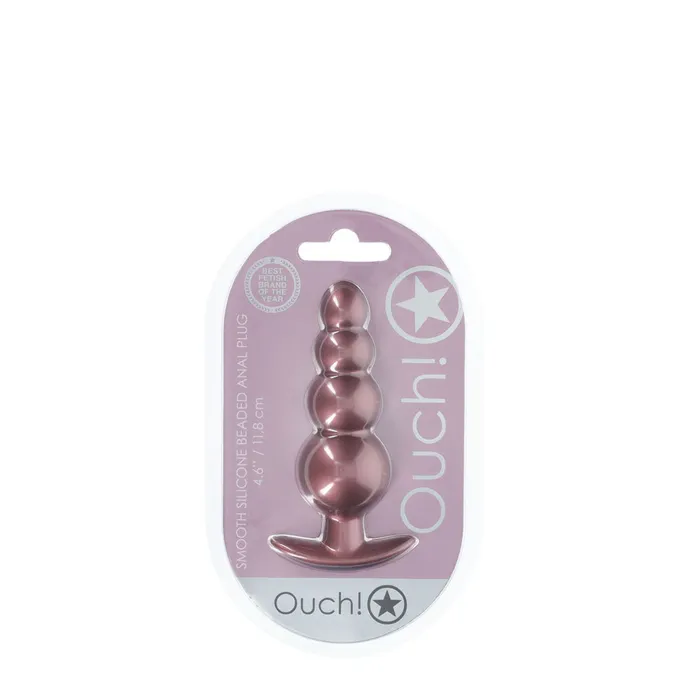 Anal Shots Toys OUCH Beaded Anal Plug Rose Gold 117 cm Butt Plug