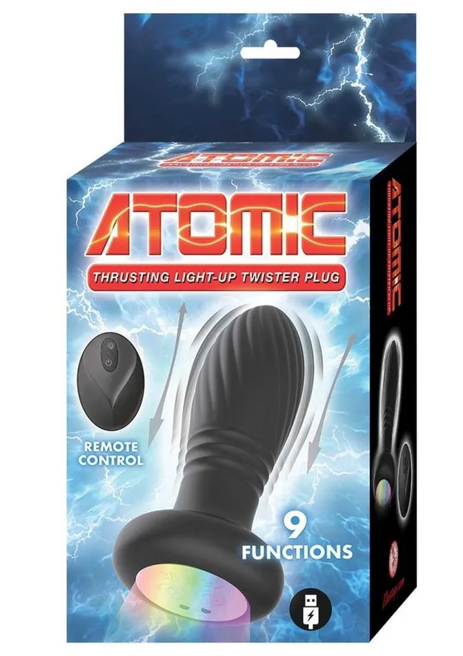 Atomic Anal Atomic Thrusting LightUp Twister Rechargeable Silicone Plug