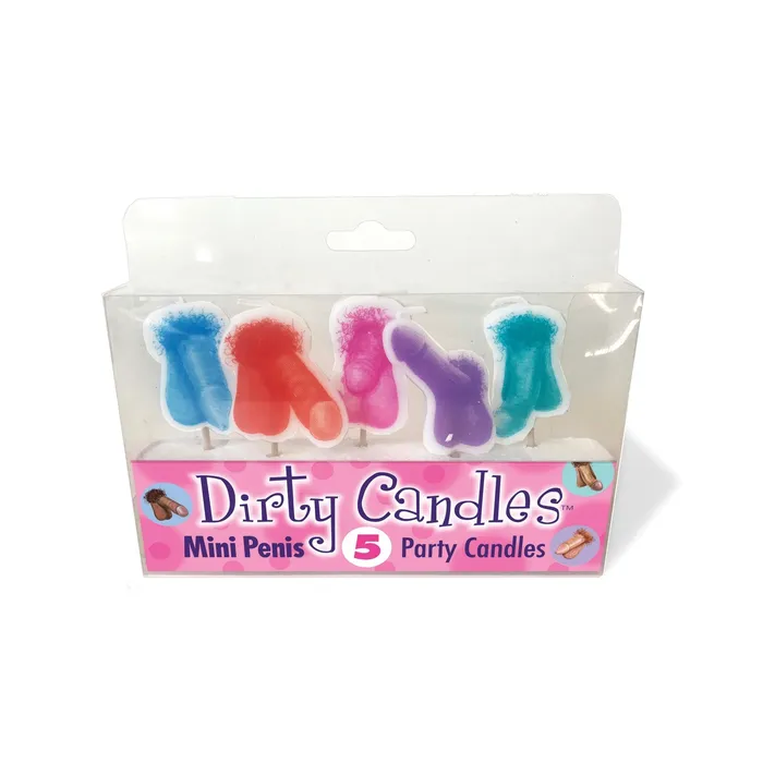 Blush Novelties Male Sex Toys Mini Penis Dirty Candle Set Set of 5