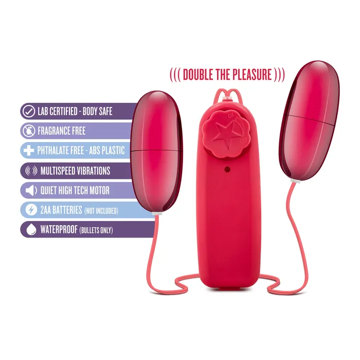 Blush Novelties Vibrators B Yours Double Pop Eggs Cerise