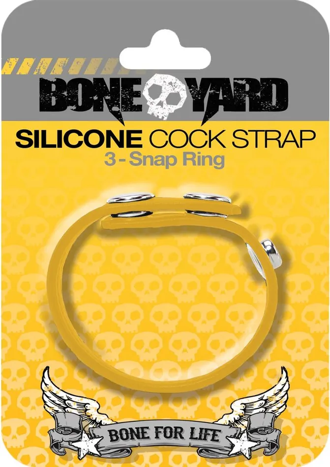 Boneyard Boneyard Silicone Cock Strap 3Snap Ring Male Sex Toys