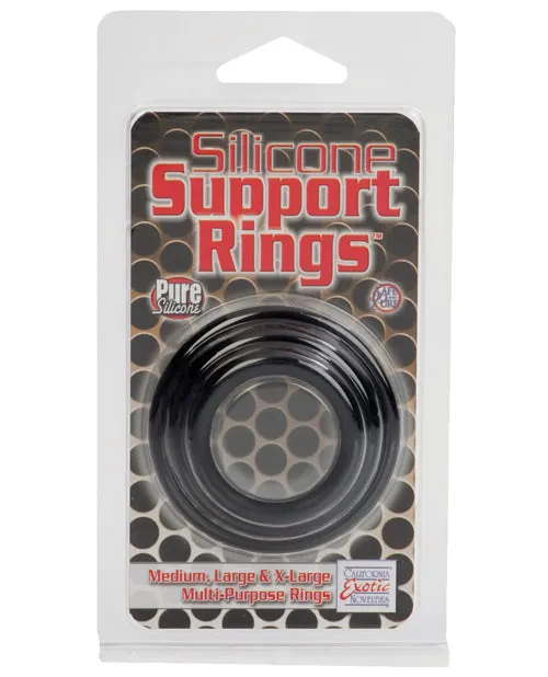 California Exotic Novelties Anal Silicone Support Rings Black