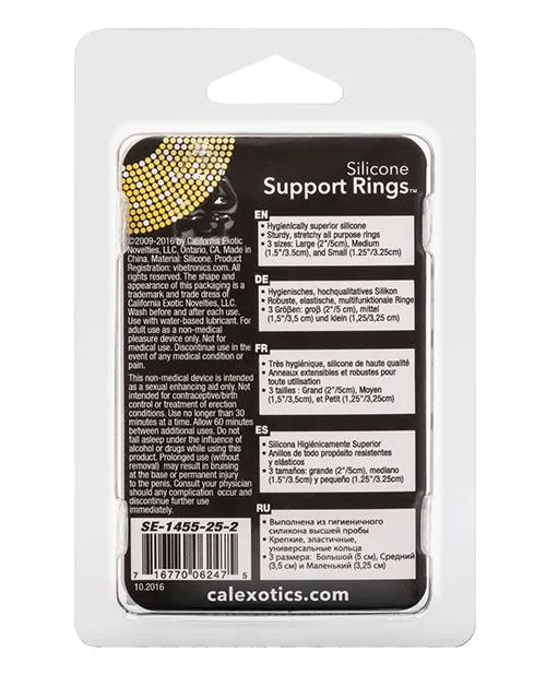 California Exotic Novelties Anal Silicone Support Rings Black