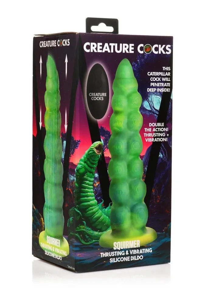 Creature Cocks Female Sex Toys Creature Cocks Squirmer Thrusting and Vibrating Rechargeable Silicone Dildo