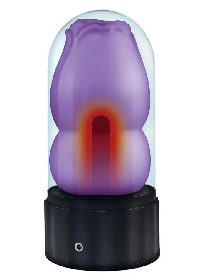 Delite Heated Rose Rechargeable Masturbator Delite Male Sex Toys