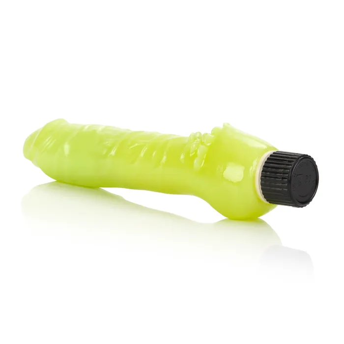 Dildos California Exotic GlowintheDark Jelly Penis Vibe 7 Inches Green