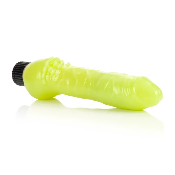 Dildos California Exotic GlowintheDark Jelly Penis Vibe 7 Inches Green