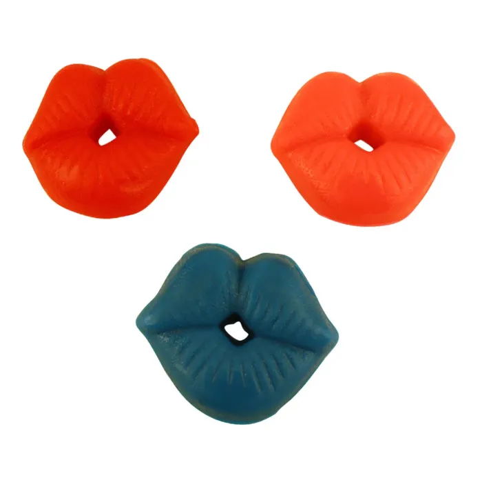 Dildos Hott Products Dick Lips Gummy Cock Rings 3PK