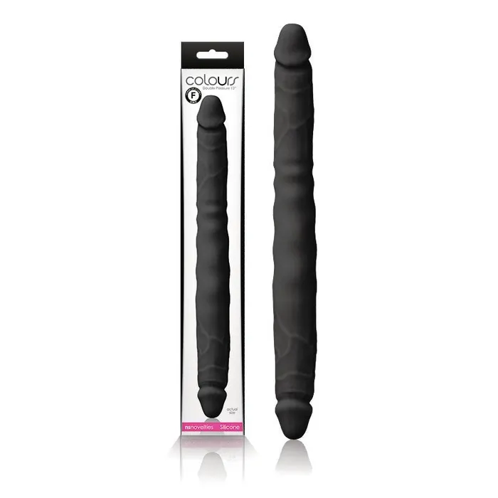 Dildos NS Novelties Colours Double Pleasures Black 305 cm Double Dong