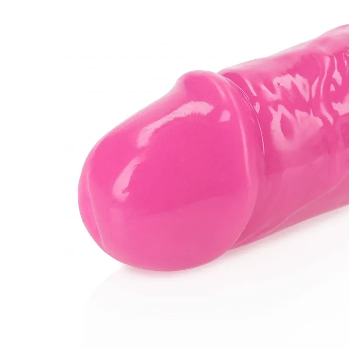 Dildos Shots Toys REALROCK 38 cm Double Dong Glow Pink Pink 38 cm 15 Double Dong