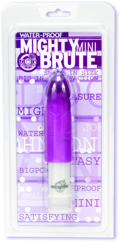 Doc Johnson Vibrators Mighty Mini Brute Vibe wPurple Sleeve