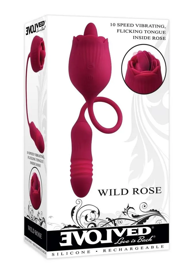 Evolved Female Sex Toys Wild Rose Rechargeable Silicone Clitoral Stimulator