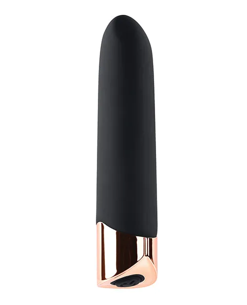 Evolved Novelties INC Anal Gender X The Gold Standard Rechargeable Silicone Bullet BlackRose Gold