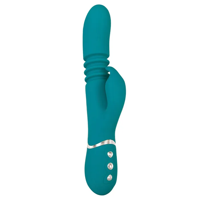 Female Sex Toys Adam Eve Eves Rechargeable Thrusting Rabbit Green CalExotics