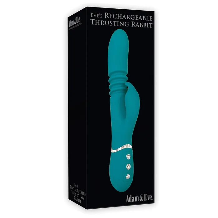 Female Sex Toys Adam Eve Eves Rechargeable Thrusting Rabbit Green CalExotics