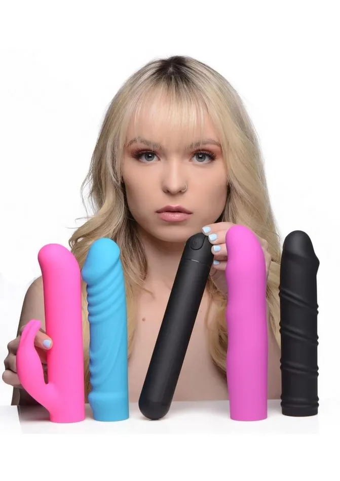 Female Sex Toys BANG Bang 4In1 XL Silicone Rechargeable Bullet Vibrator and Sleeve Kit