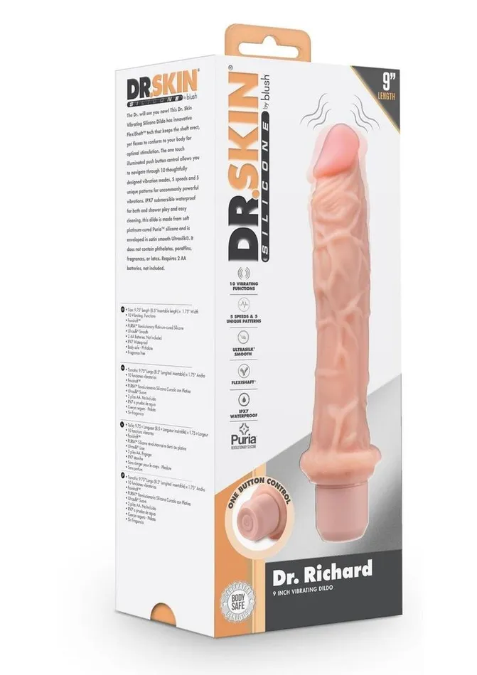 Female Sex Toys Dr Skin Dr Skin Silicone Dr Richard Vibrating Dildo