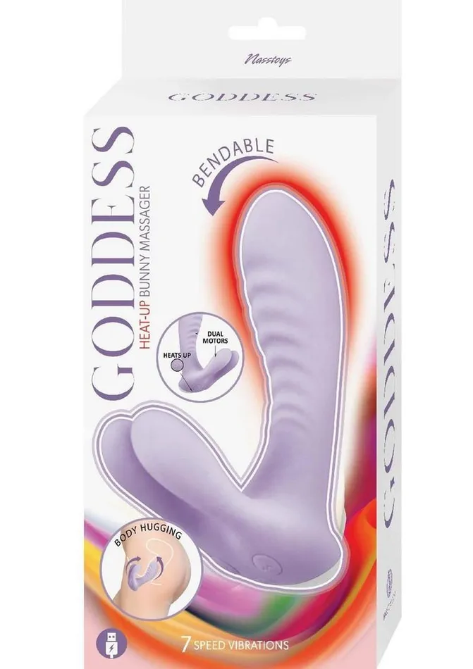 Female Sex Toys Goddess Heat Up Rechargeable Silicone Bunny Massager Goddess